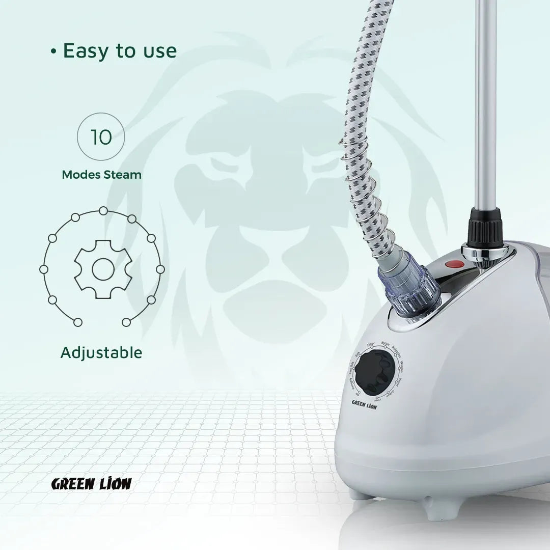 Green Lion Portable Household Garment Steamer 5 Functional 2000w 1 8l White – image 3