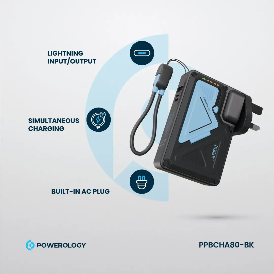 Powerology 10000 m Ah Wall Charger MagSafe Power Bank - black – image 8