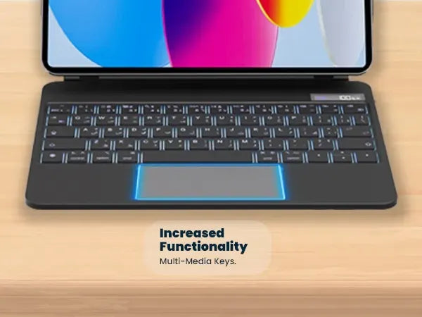 Powerology Dynaboard Wireless Keyboard Case with MagSafe Phone Holder for Ipad 10th Gen Black – image 2