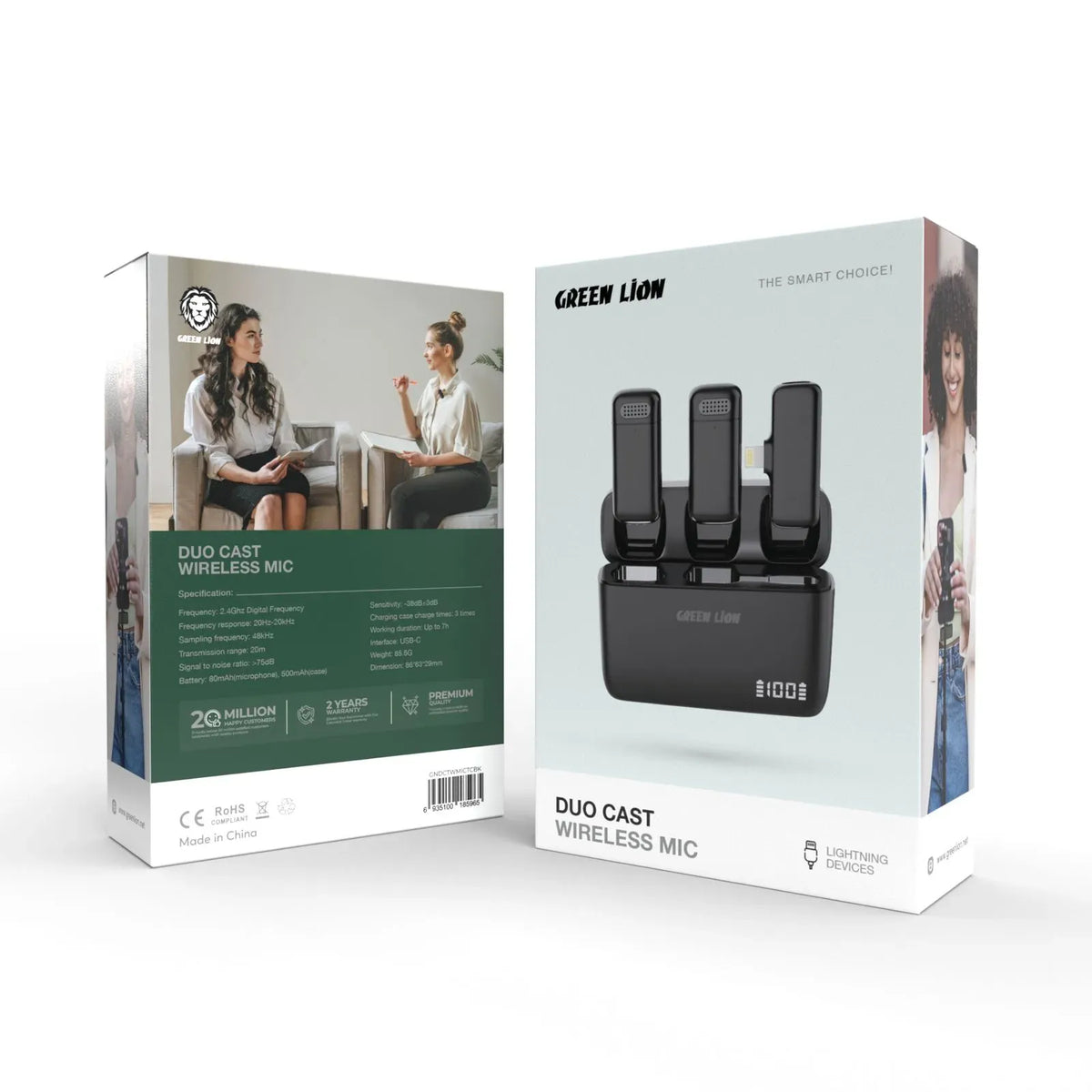 Green Lion Duo Cast Wireless Mic Lightening - Black – image 2