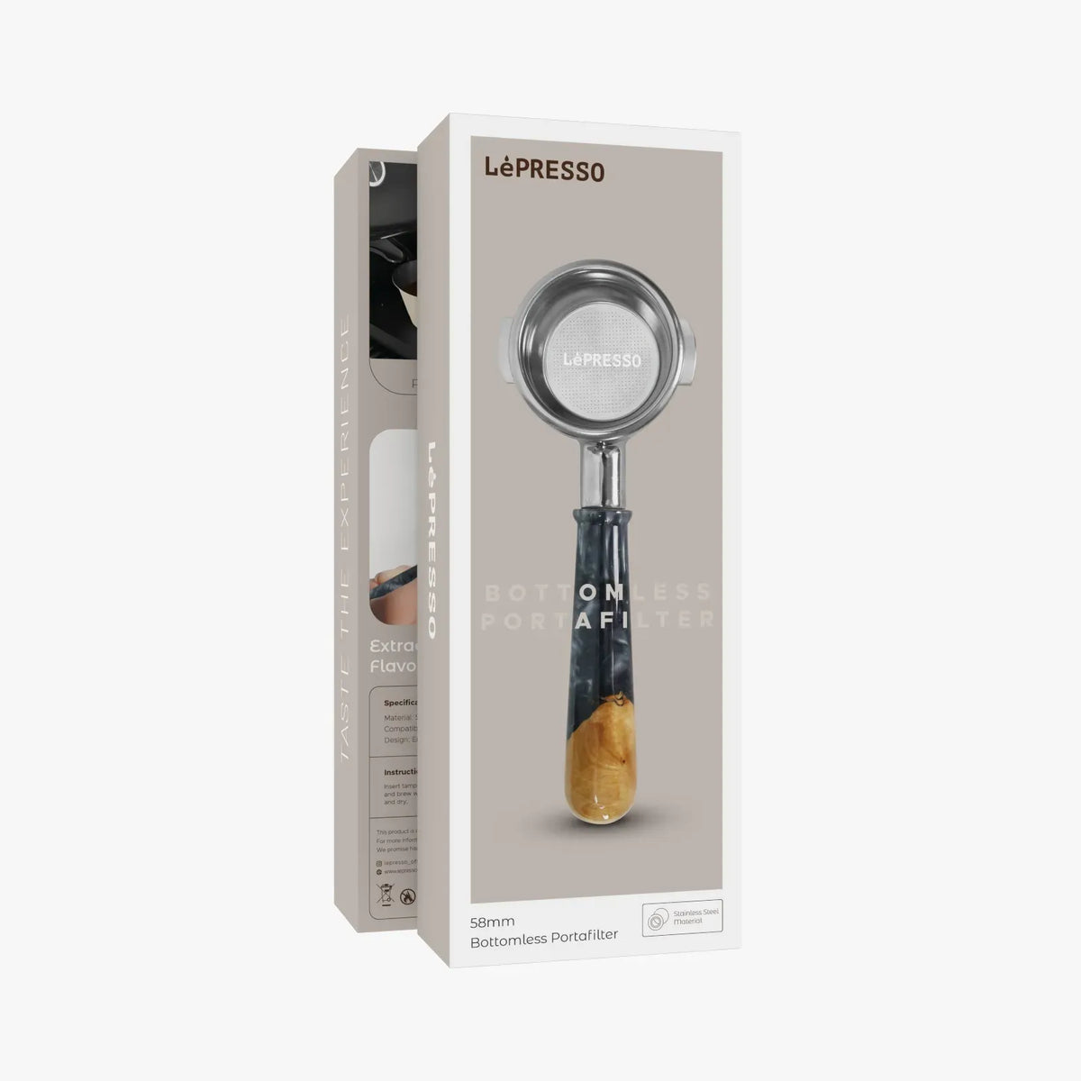 Lepresso 58 mm Bottomless Portafilter - Brown – image 3