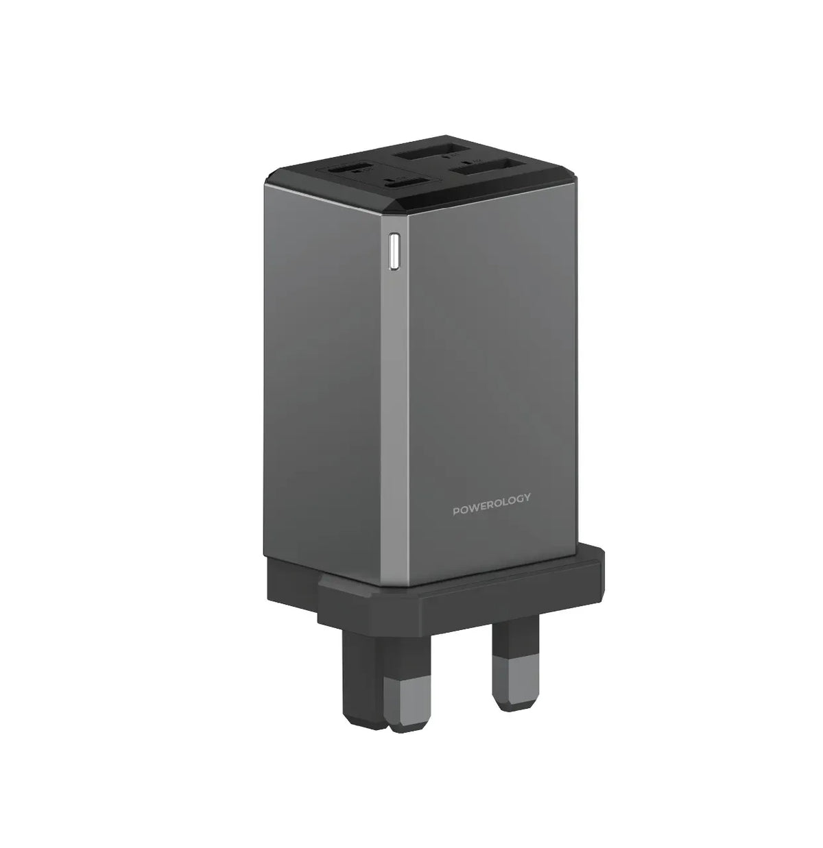 Powerology 65w Gan Uk Plug Travel Adapter Grey – image 3