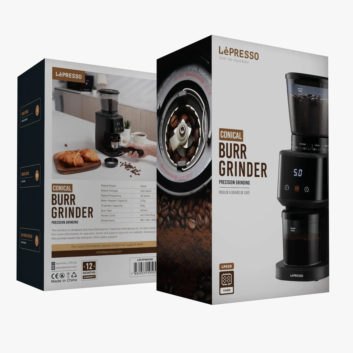 LePresso Conical Burr Grinder Black – image 10