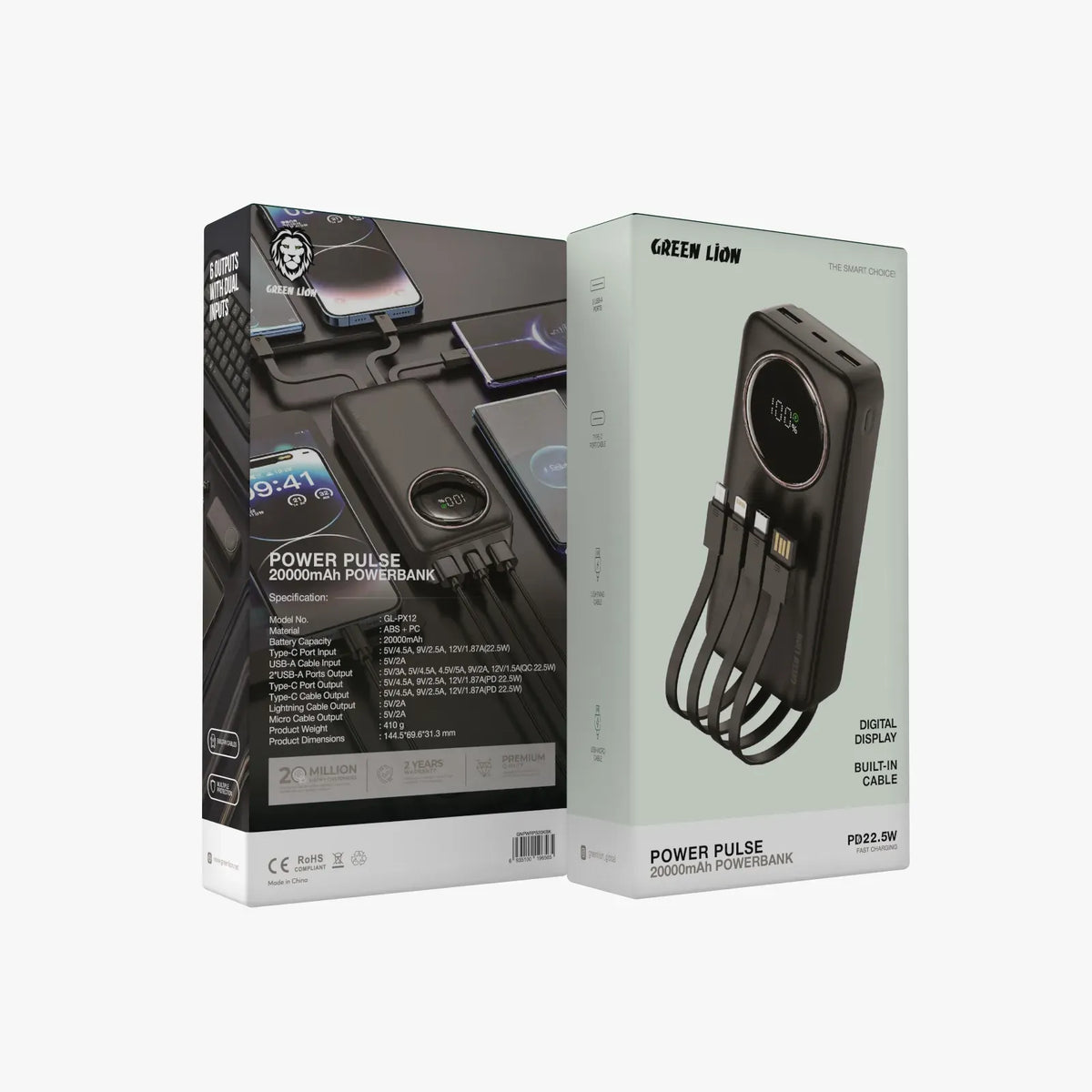 Green Lion Power Pulse 20000mAh Power Bank Black – image 3