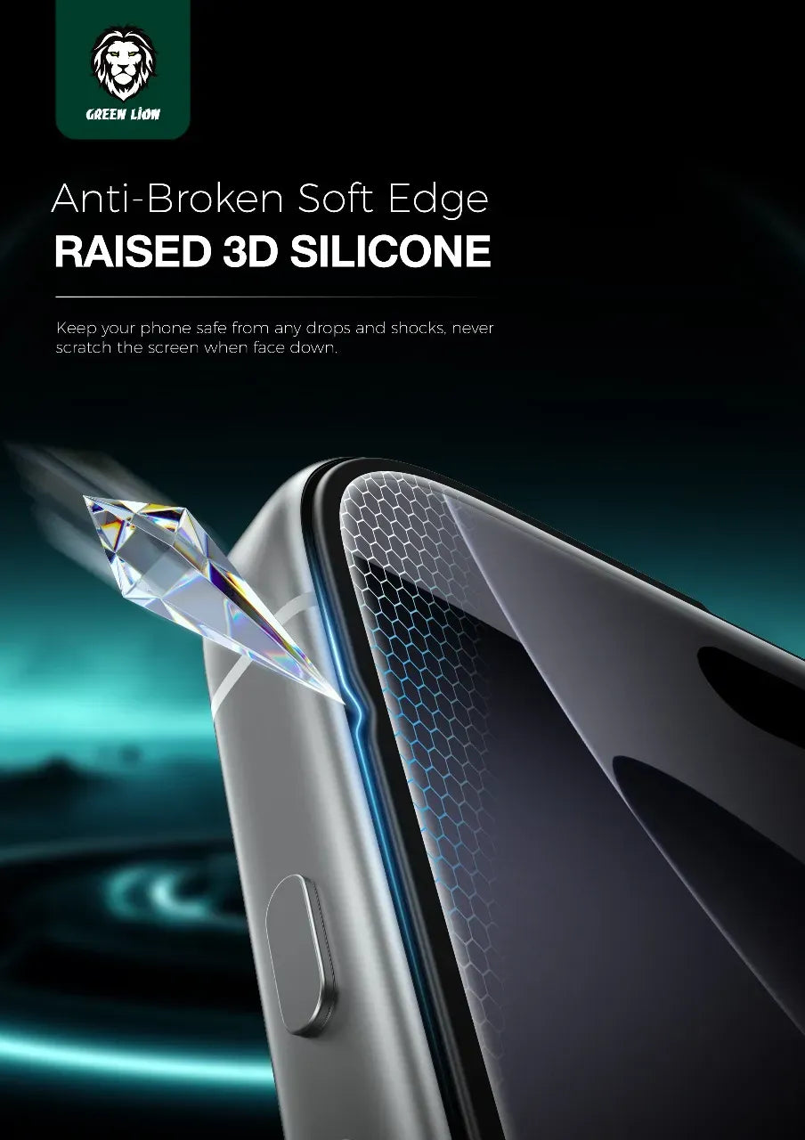 Green Lion 3 DSilicone Plus Screen Protector - Black Edge/Clear – image 4