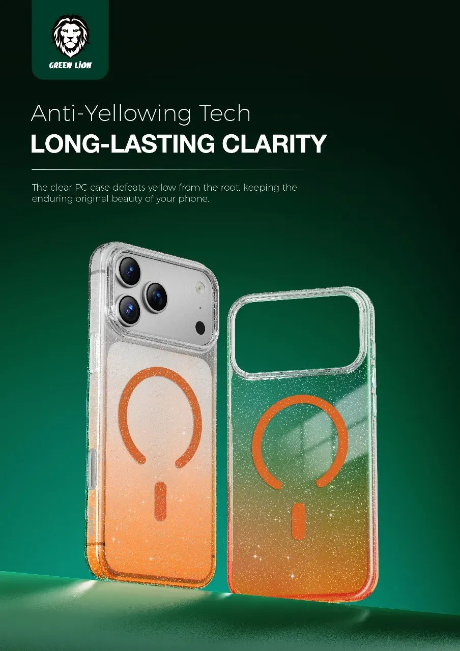 Green Lion Glitter MagSafe Case - Orange – image 5
