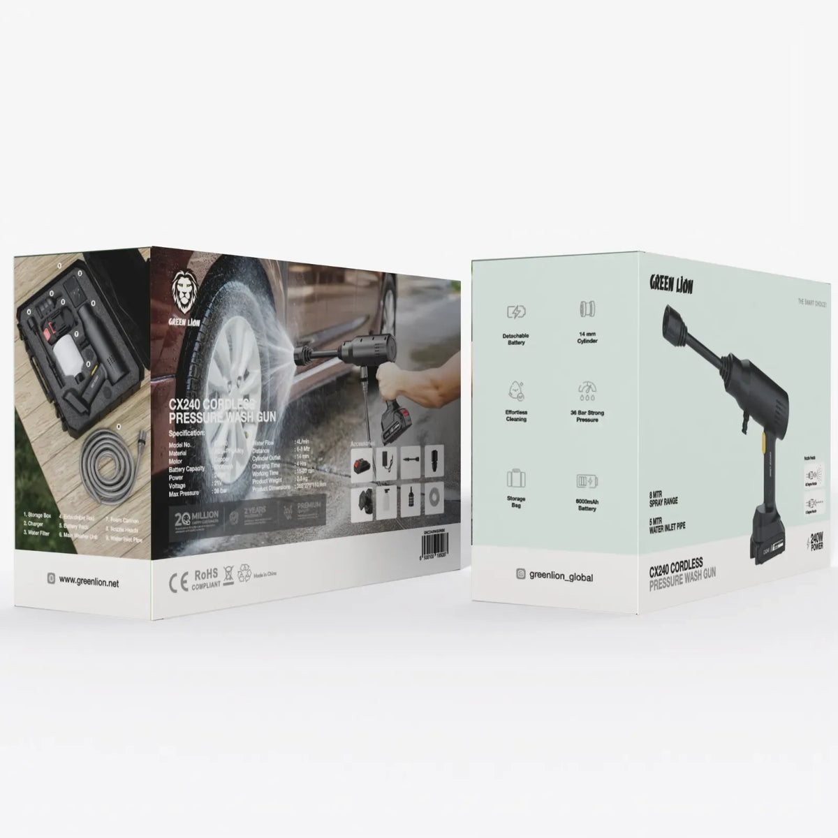Green Lion Cx240 Cordless Pressure Wash Gun Black – image 5