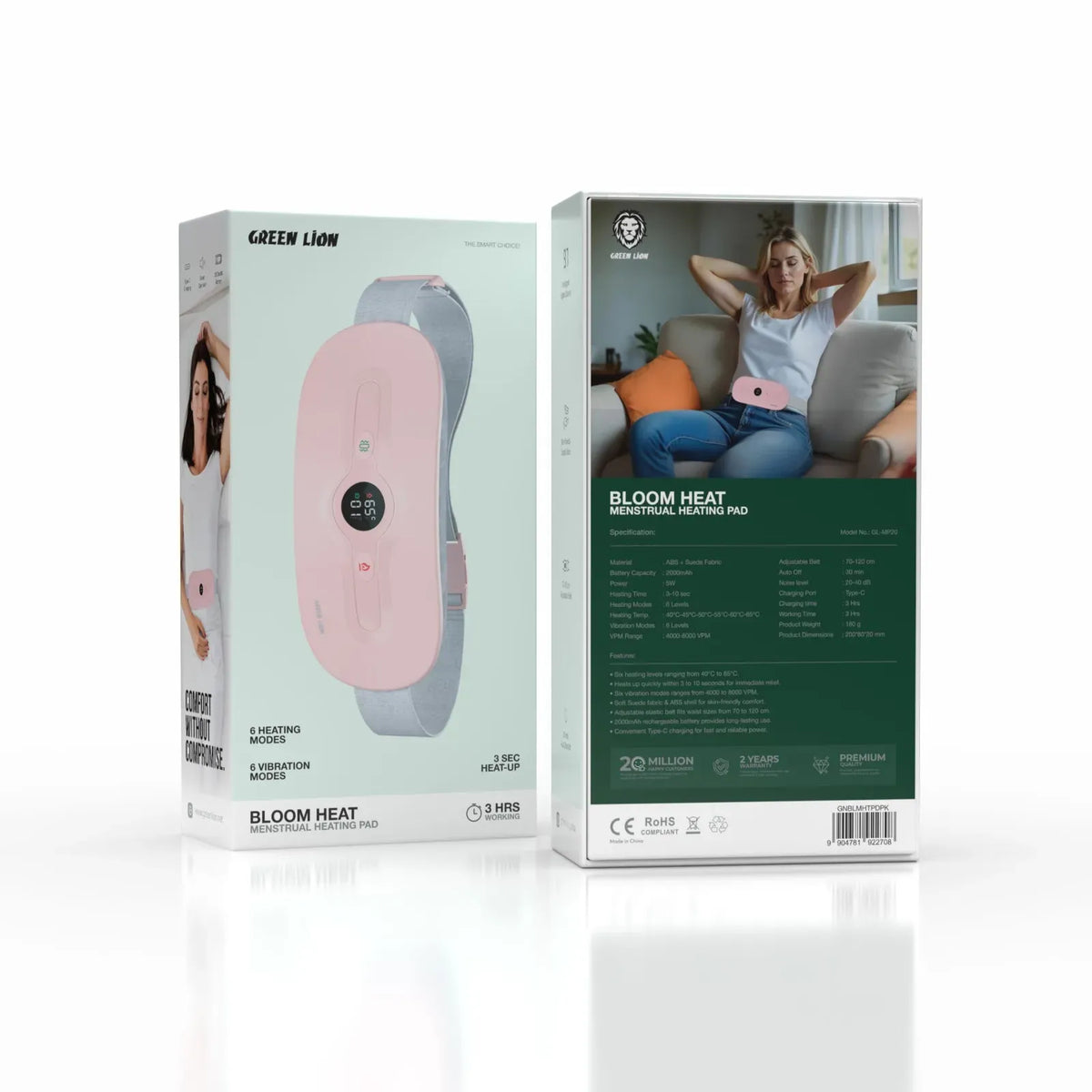 Green Lion Bloom Heat Menstrual Heating Pad - Pink – image 3