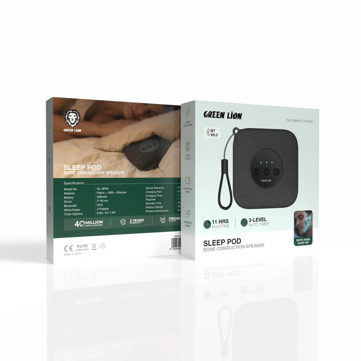 Green Lion Sleep Pod Bone Conduction Speaker Black – image 5
