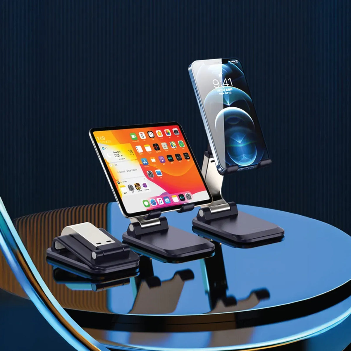 Green Lion M2 Foldable Multi Angle Phone Holder Black – image 3