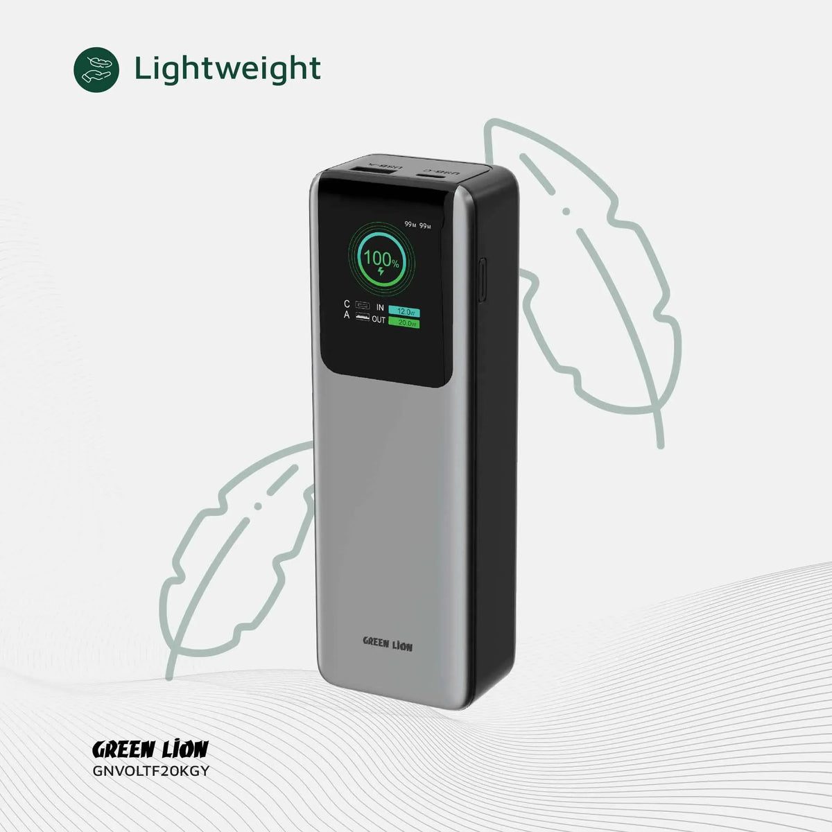 Green Lion Voltura 20000mAh Power Bank Pd100w Grey – image 11