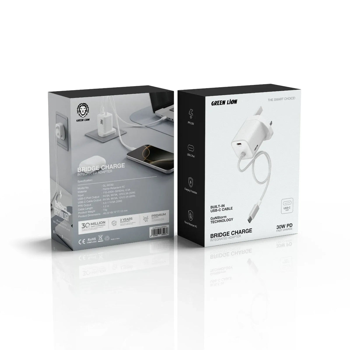 Green Lion Bridge Charge Integrated Adapter White – image 4