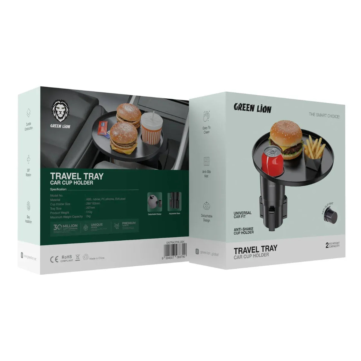 Green Lion Travel Tray Car Cup Holder Black – image 3