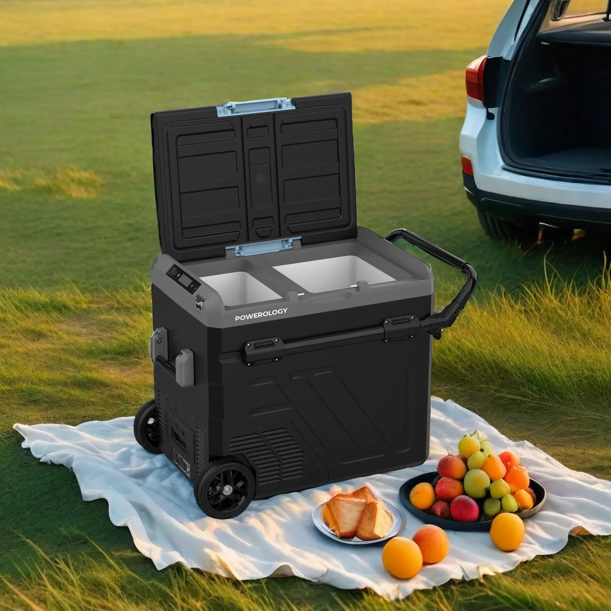 Powerology Dual Compartment Smart Fridge and Freezer 60l Gray – image 8