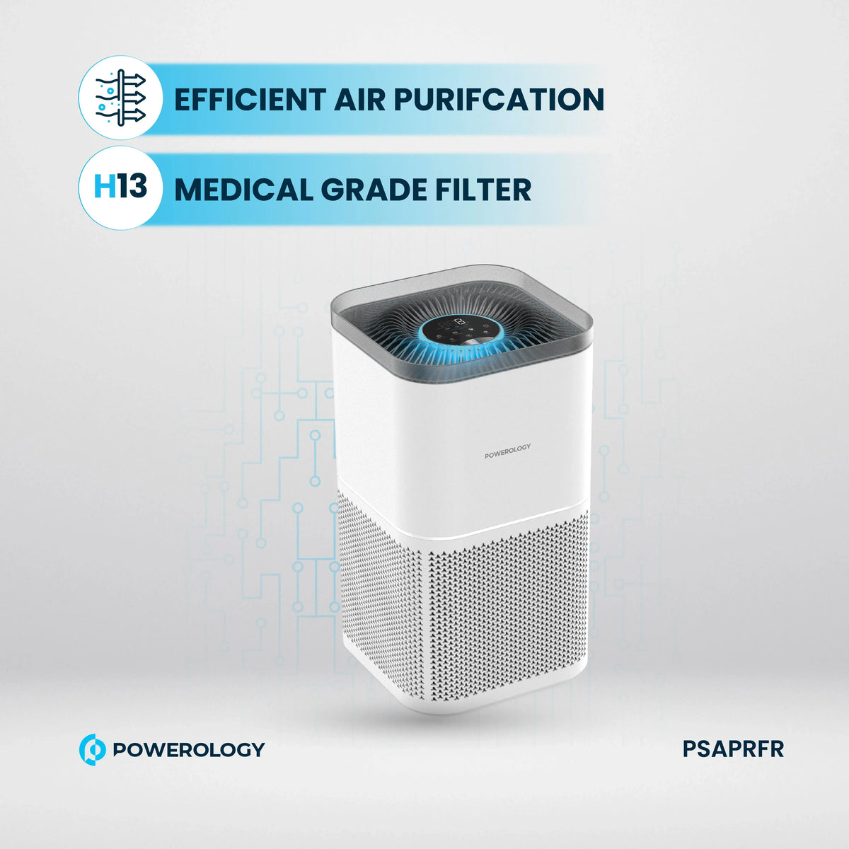 Powerology Smart Air Purifier Eliminate Odor Smoke White – image 12