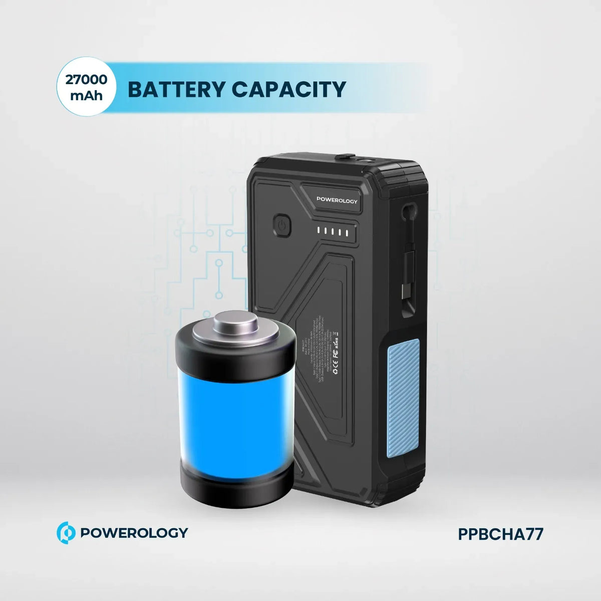 Powerology 27000mAh Solar Wireless Charging Power Bank Black – image 17
