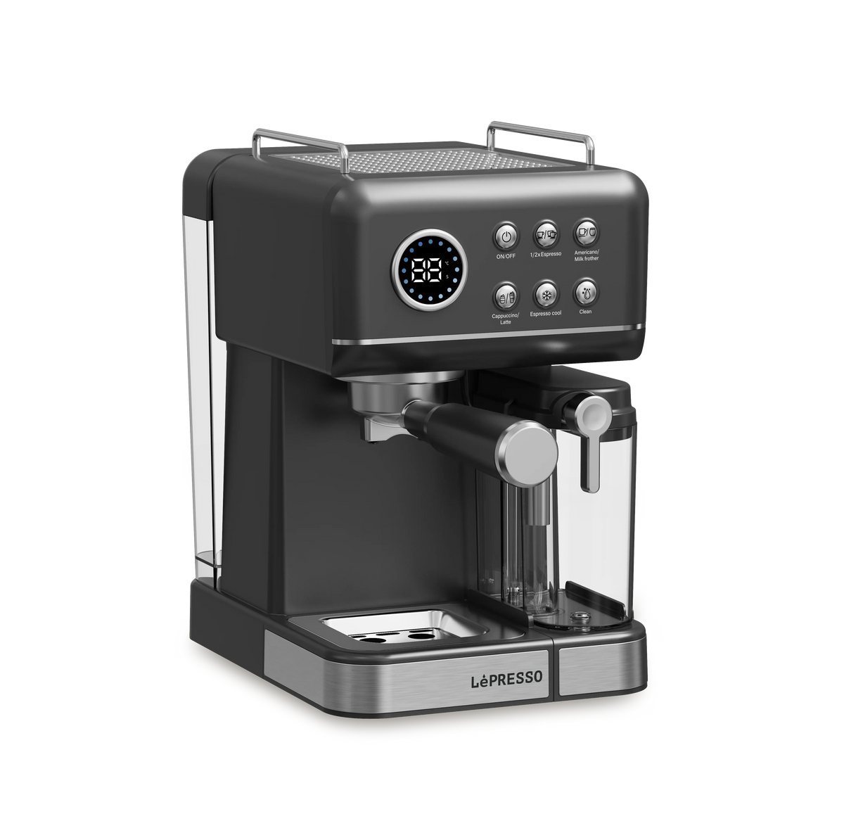 LePresso Marzette Coffee Maker with Milk Tank Black – image 3
