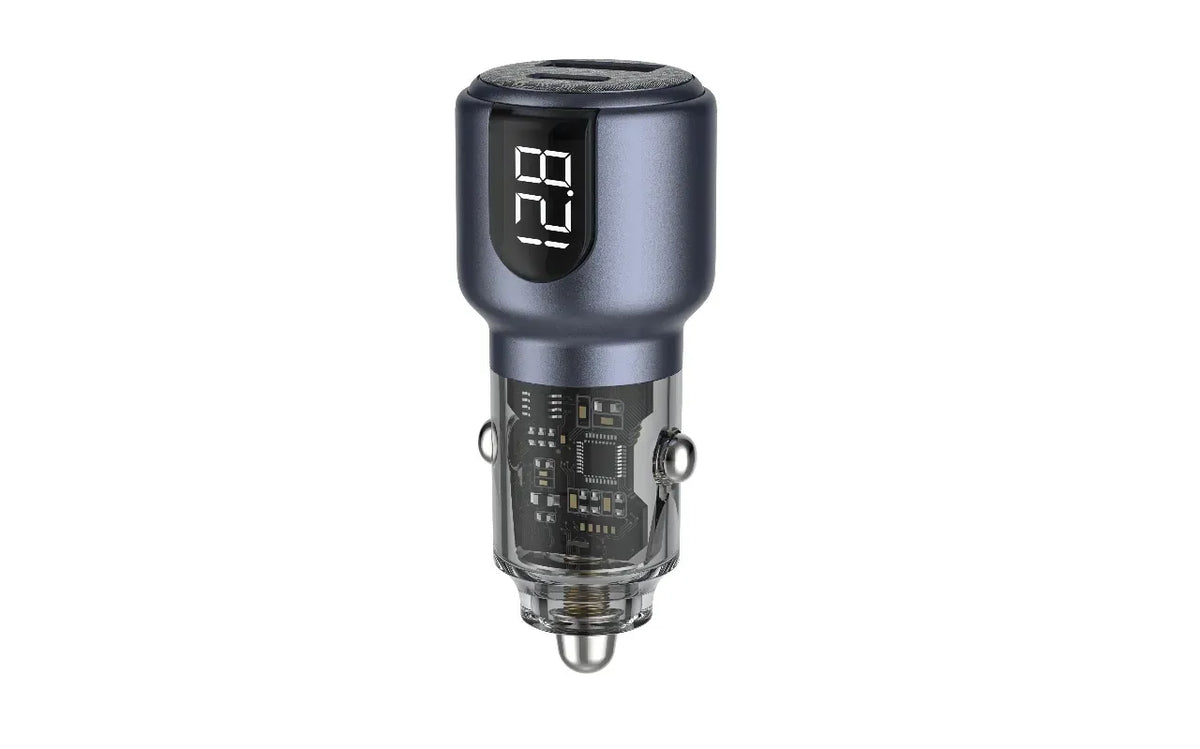 Green Lion Dual Port Car Charger PD+QC 75 W - Grey – image 3