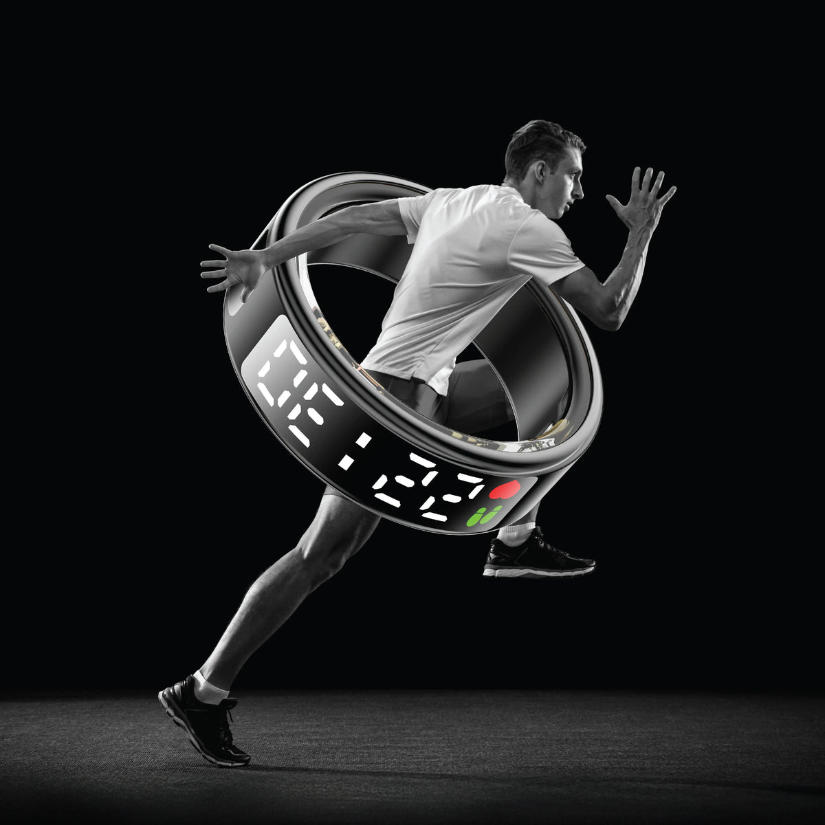 Green Lion Smart Ring Pro With Digital Display - Black – image 5
