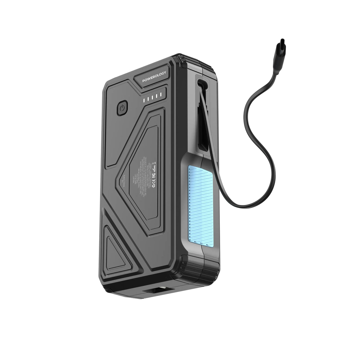 Powerology 27000mAh Solar Wireless Charging Power Bank Black – image 6