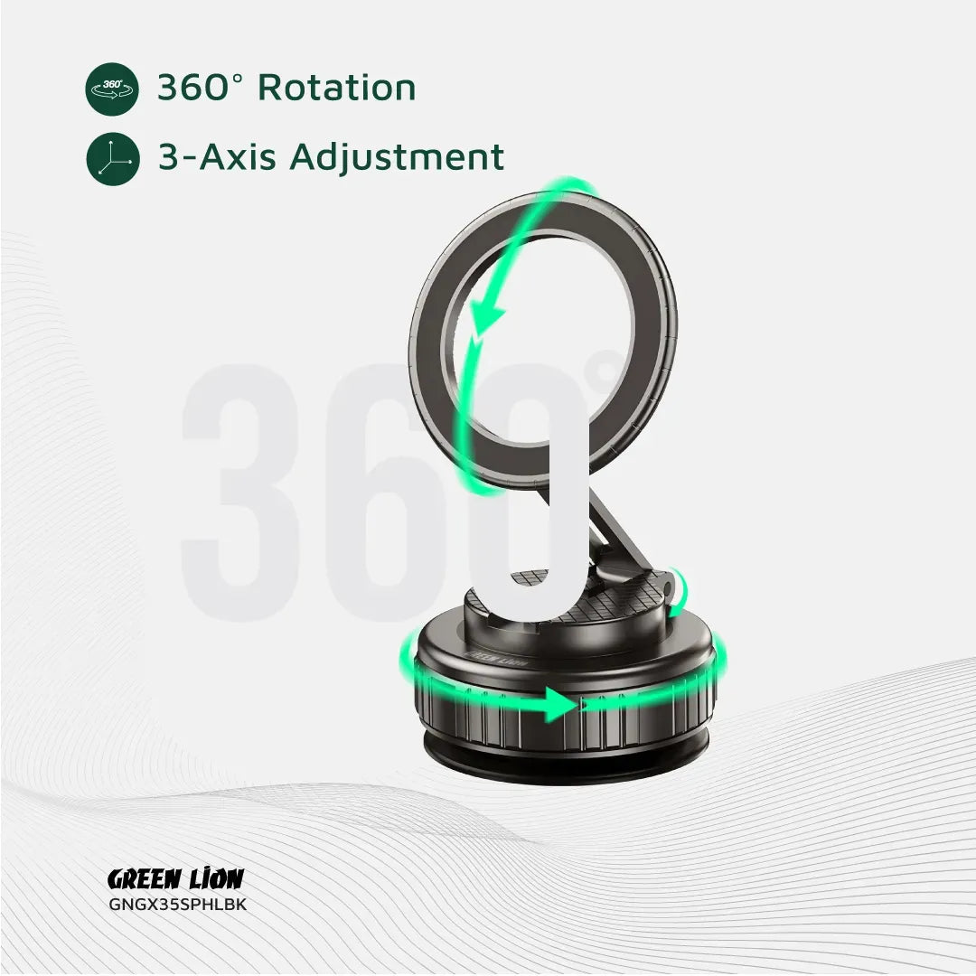 Green Lion Gx 35 Suction Phone Holder Black – image 5
