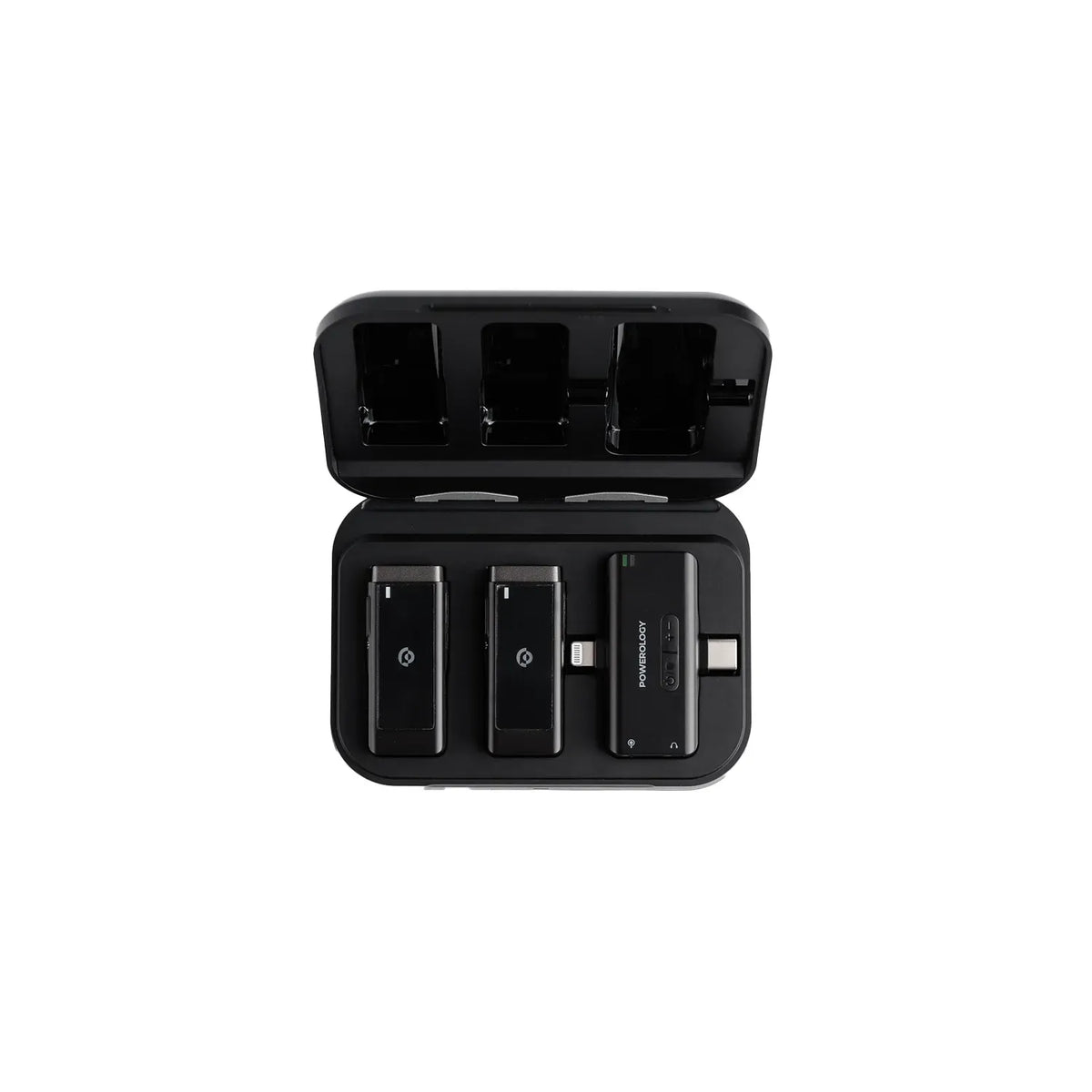 Powerology Mfi Dual Connector Wireless Lavalier Microphone X2 Mic 2000mAh Black – image 16