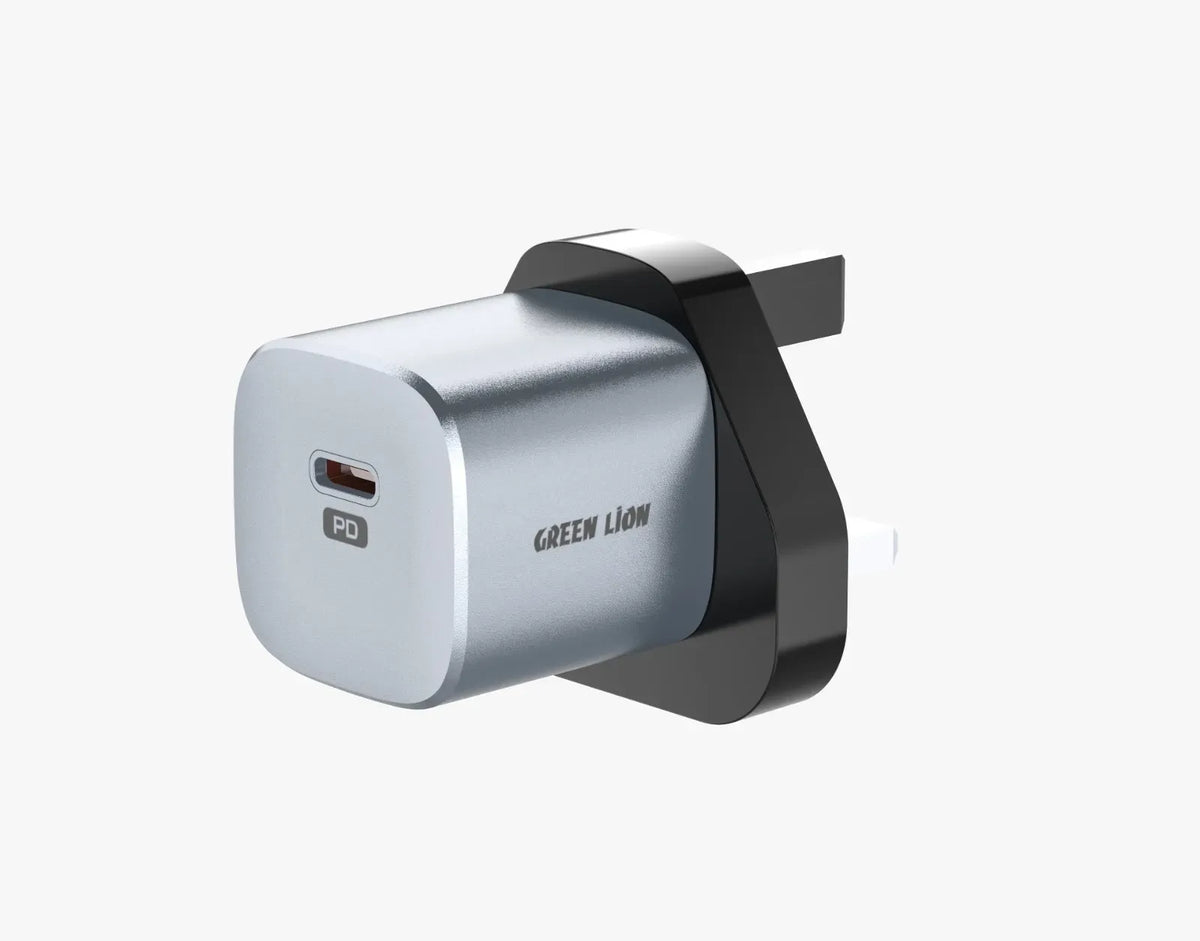 Green Lion Premium Series Uk Plug Wall Charger 20w Gray – image 3