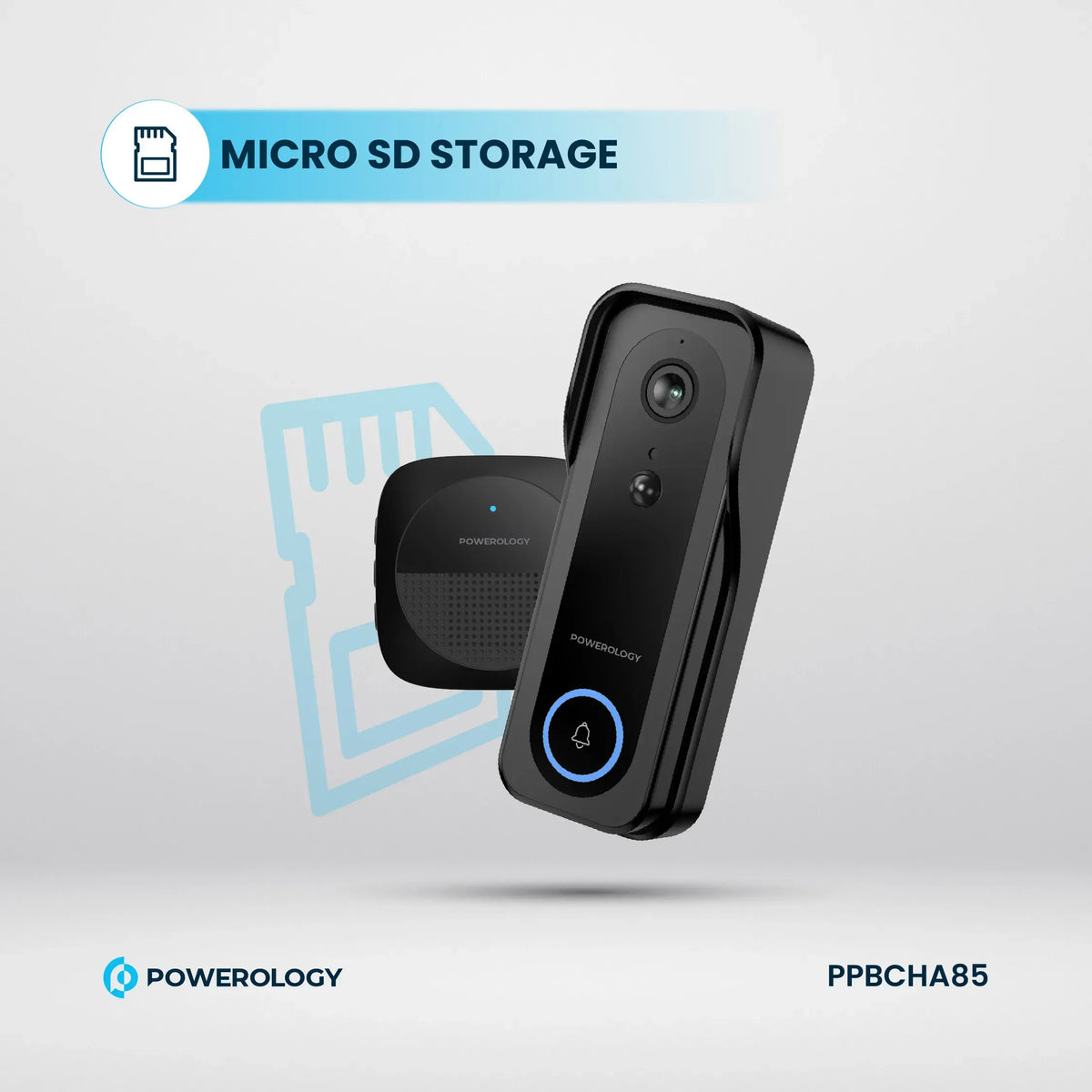 Powerology Smart Doorbell Camera Black – image 8