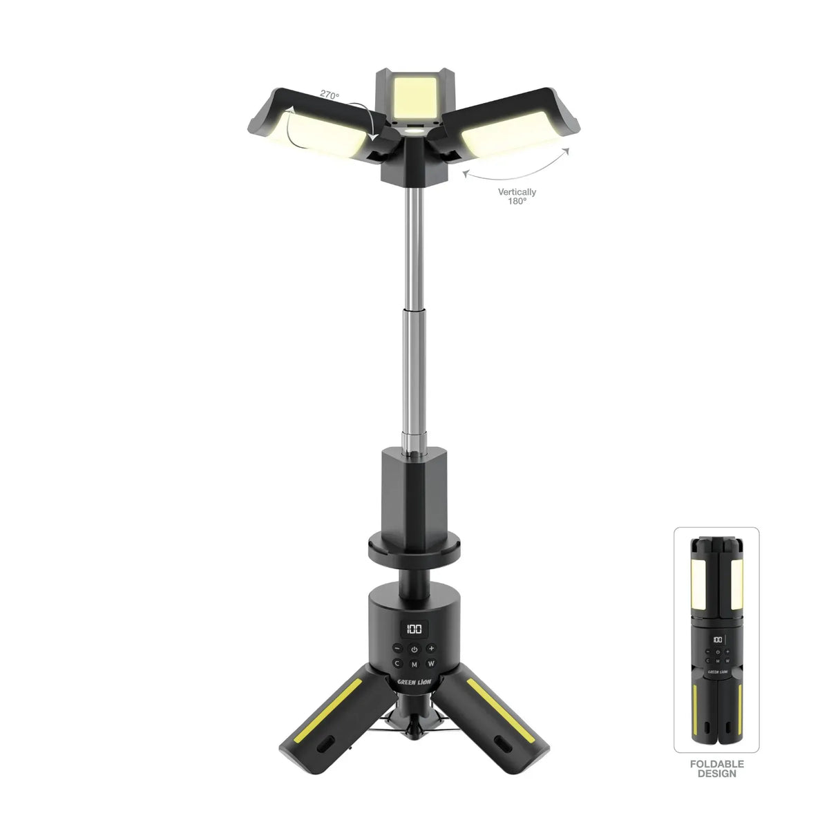 Green Lion Trio Beam Tripod Camping Light Black – image 2