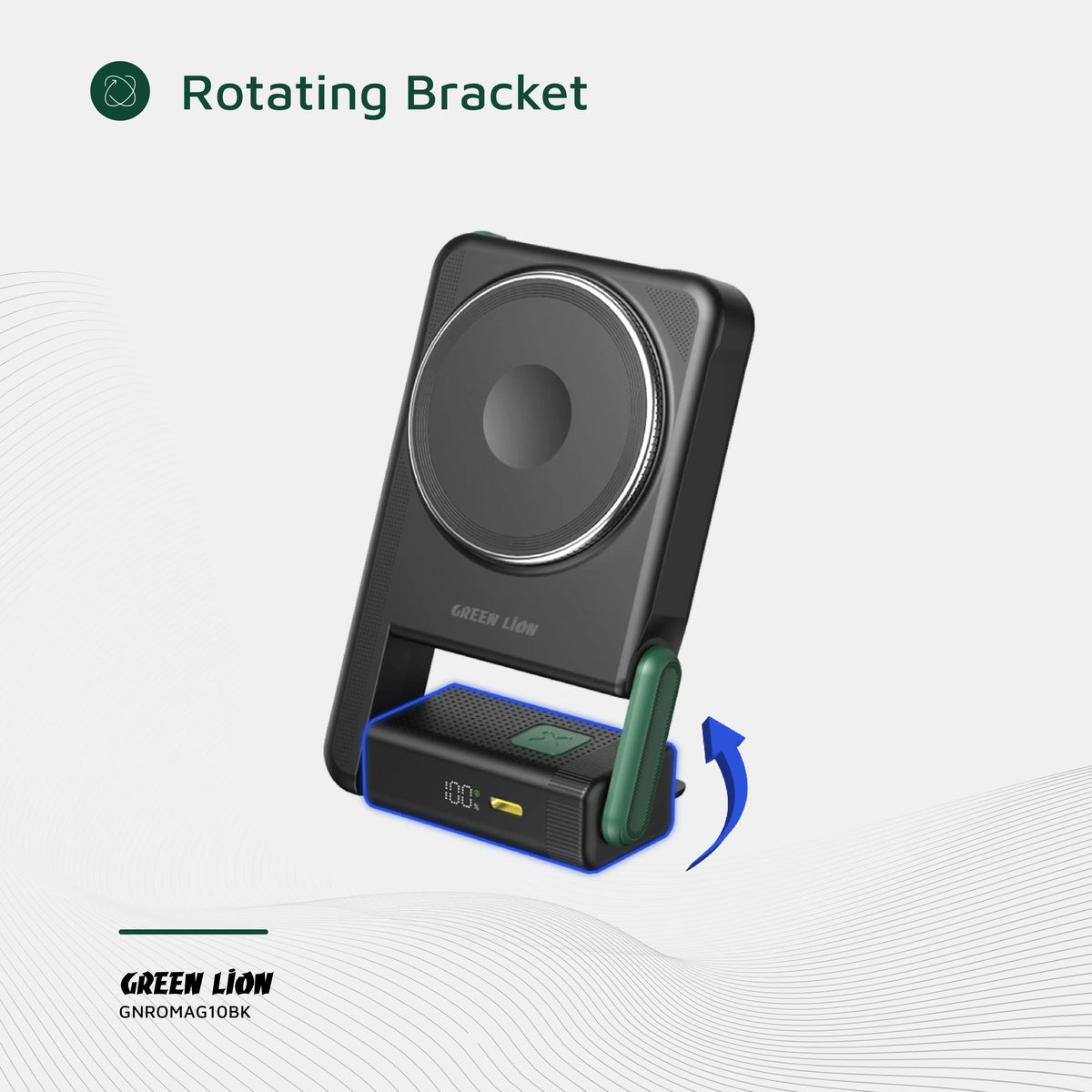 Green Lion Rotex MagSafe 10000mAh Power Bank Black – image 11