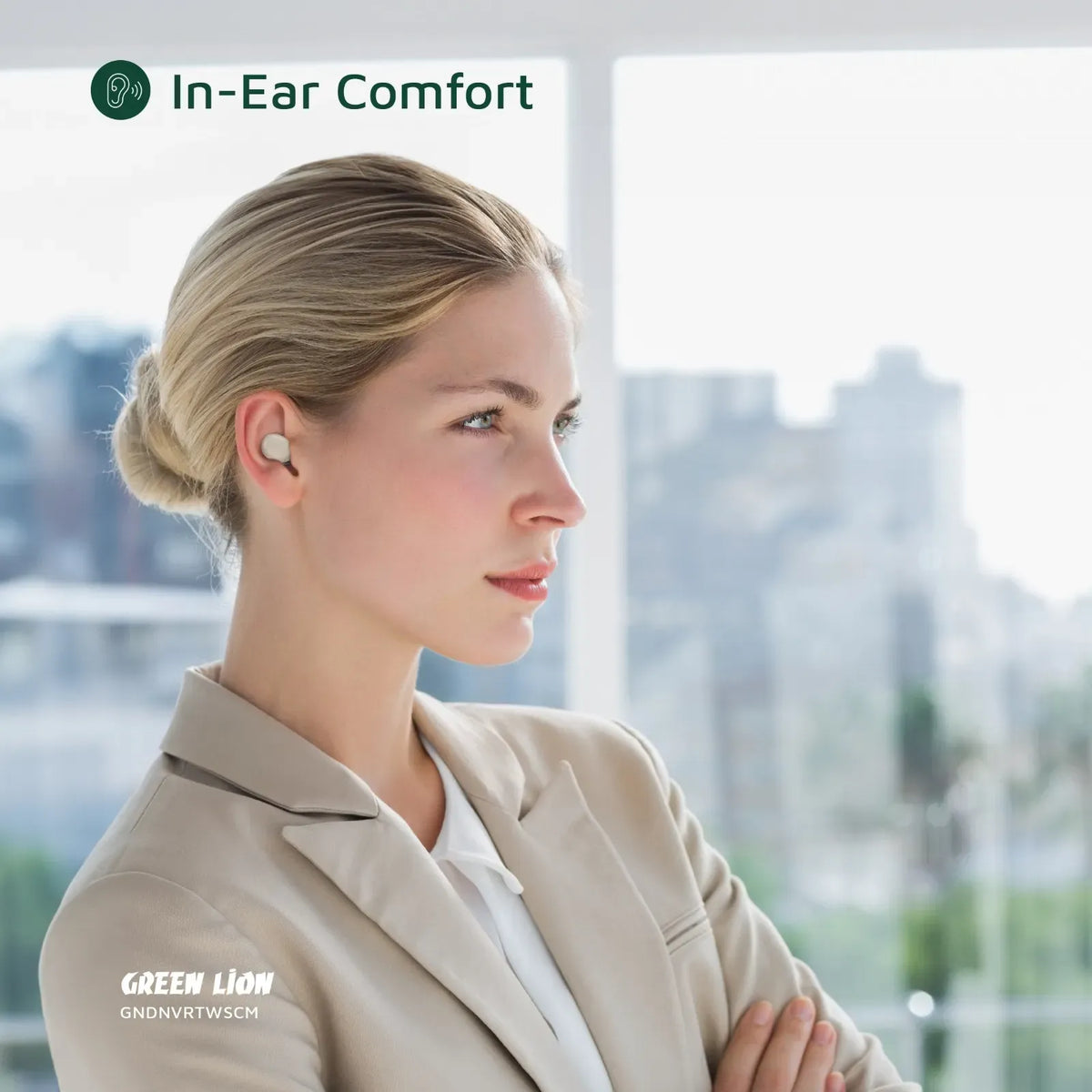 Green Lion Denver True Wireless Earbuds - Cream – image 3