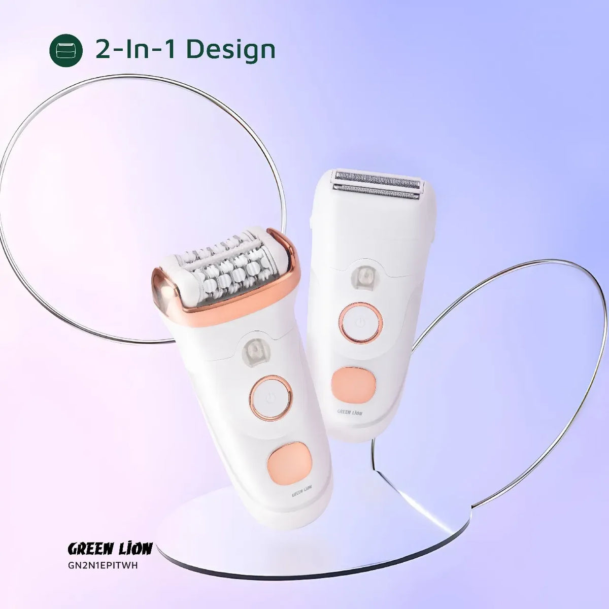 Green Lion 2 in 1 Epilator Shave Trim Epilate White – image 7