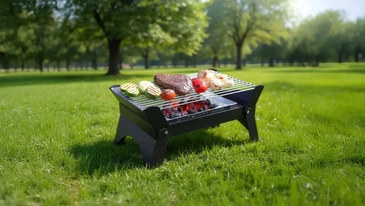 Green Lion Qudra Foldable Bbq Grill Black – image 4