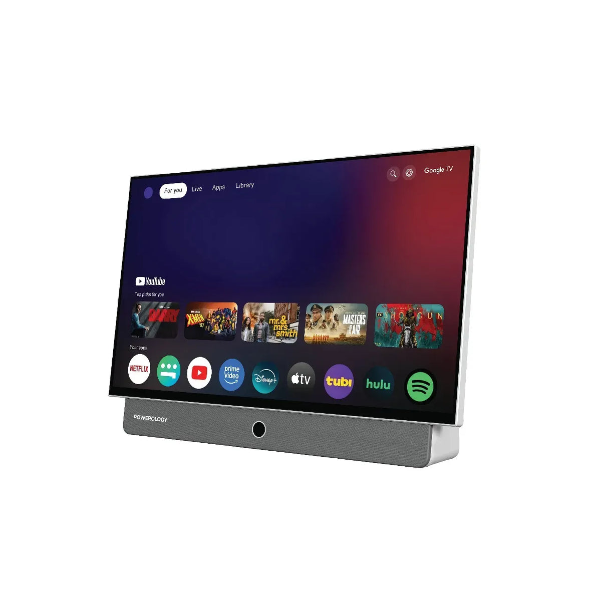 Powerology Portable FHD Smart TV White – image 2