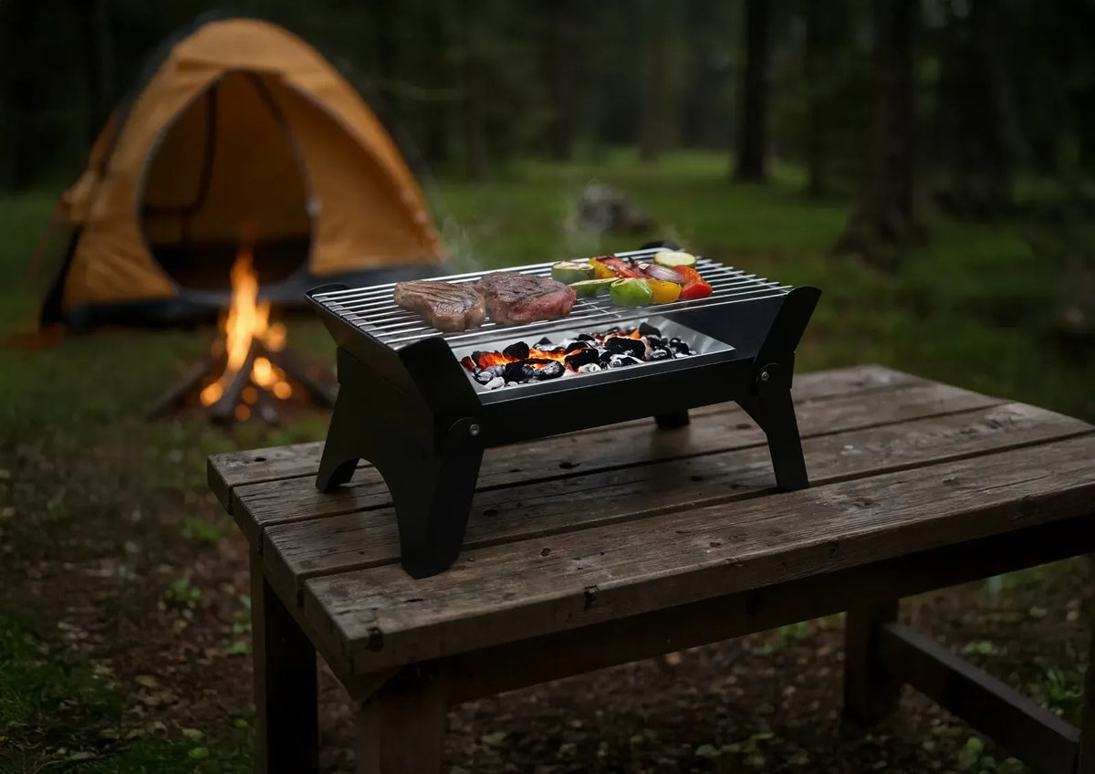 Green Lion Qudra Foldable Bbq Grill Black – image 6