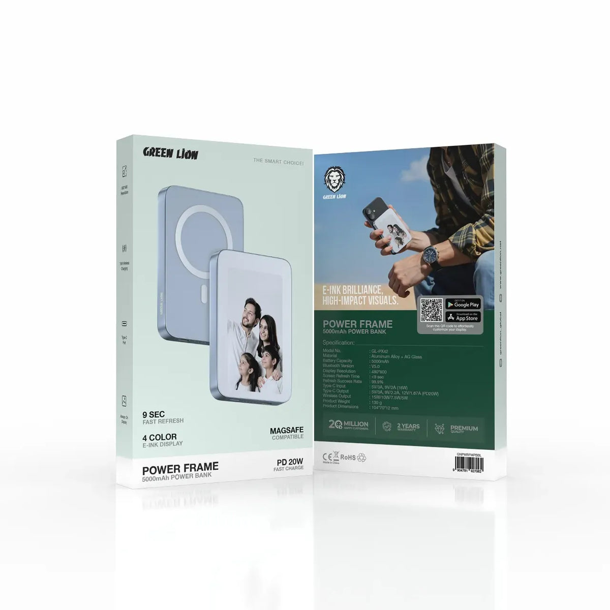 Green Lion Power Frame 5000 m Ah Power Bank PD 20 W - Blue – image 2