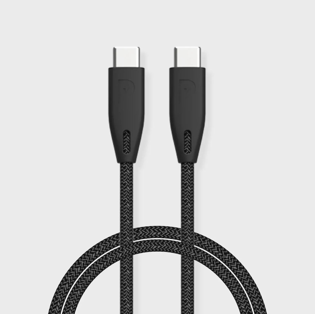 Powerology Braided USB-C to USB-C Cable (2 m/6.6 ft) - Black – image 8