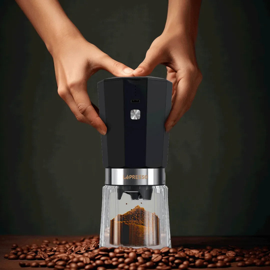 LePresso Cordless Burr Grinder with High Precision Grinding Black – image 10