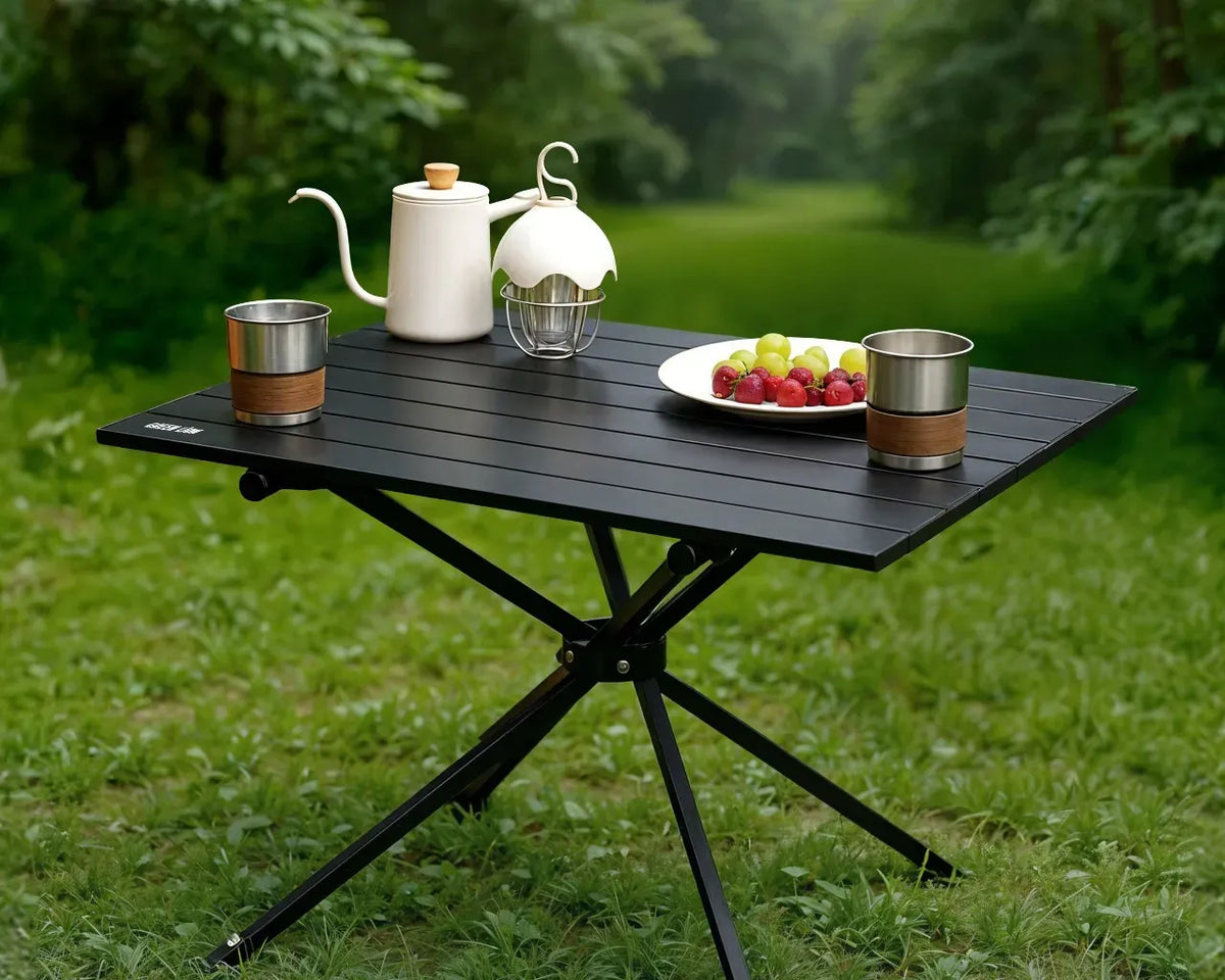 Green Lion Camp T2 Foldable Camping Table Black – image 9