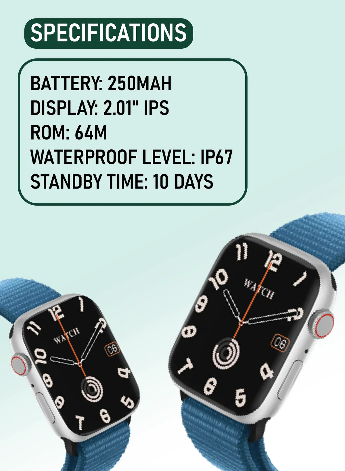 Green Lion Active Se Smart Watch Silver Sky Blue – image 6