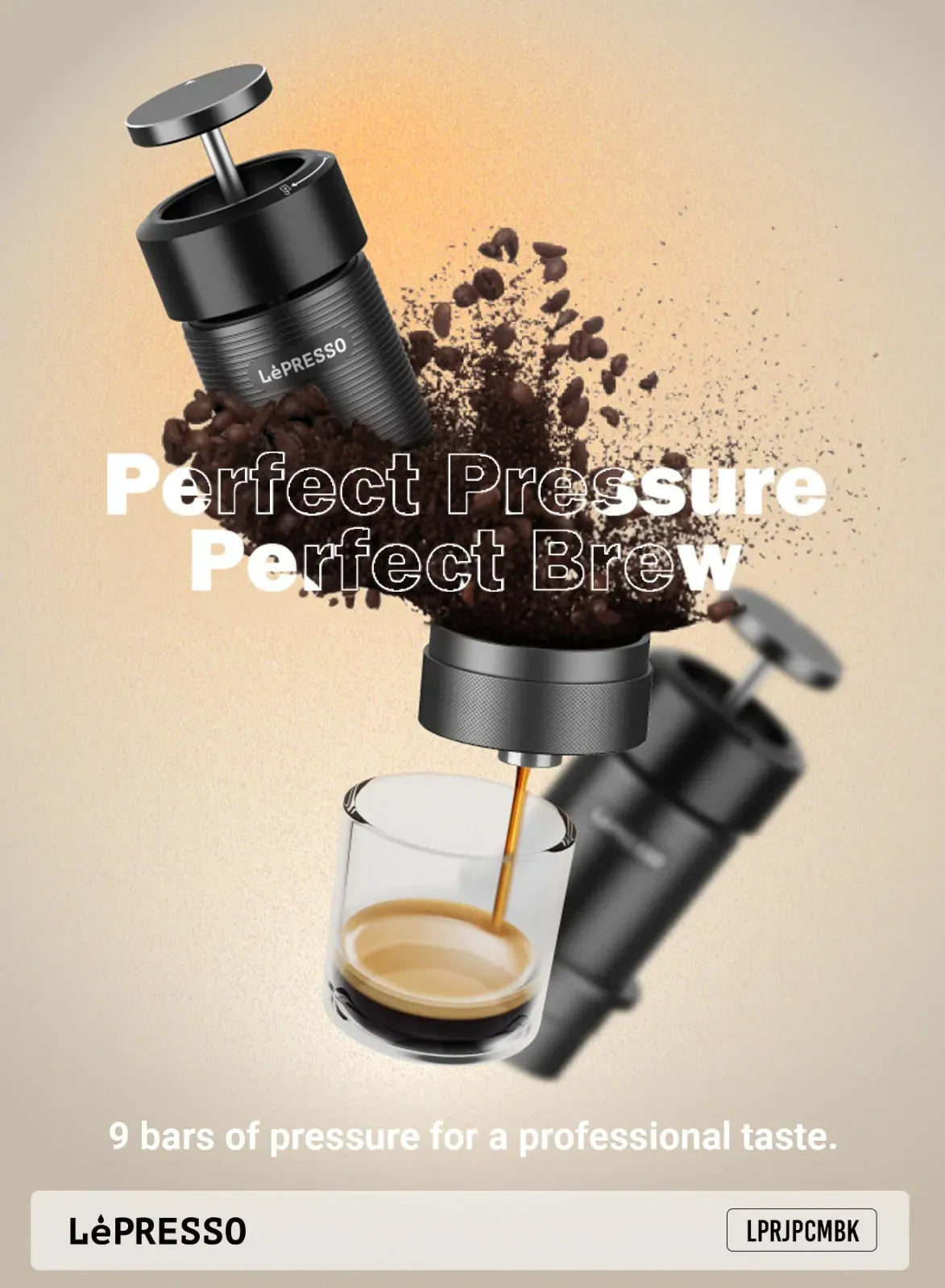 LePresso Hand Press Espresso Maker Black – image 10