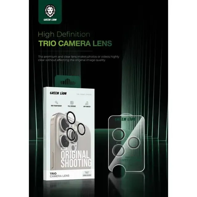 Green Lion Trio Camera Lens for Iphone 16 Pro Pro Max Clear – image 14