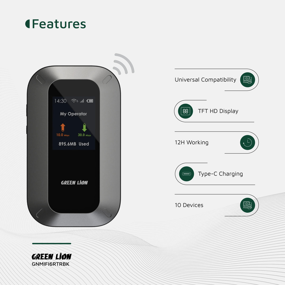 Green Lion Portable Mifi Router - Black – image 2
