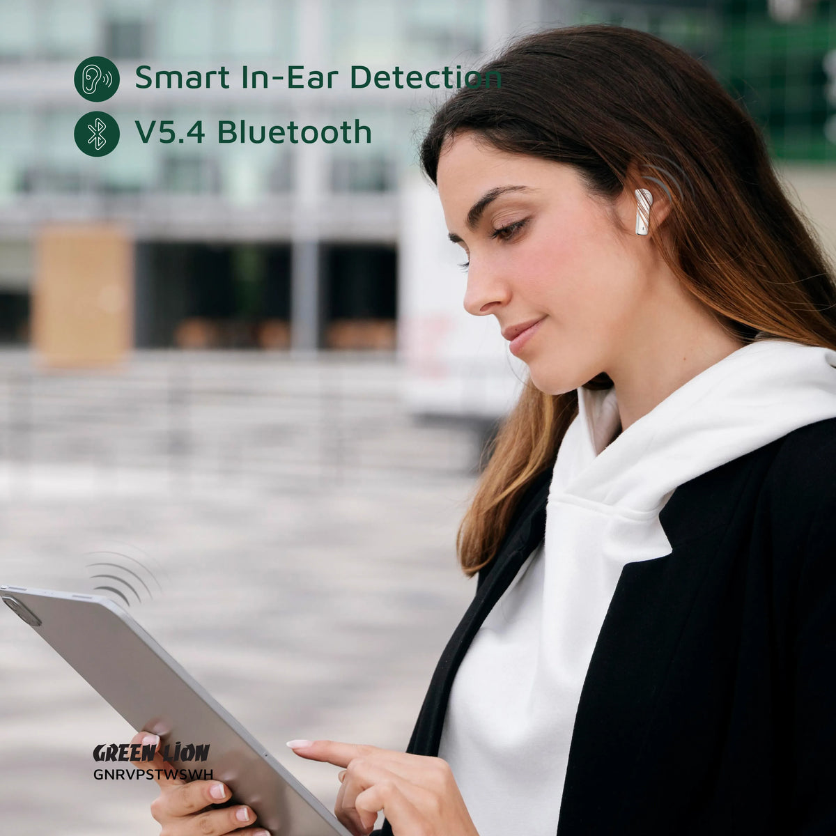 Green Lion River Plus True Wireless Earbuds - White – image 5