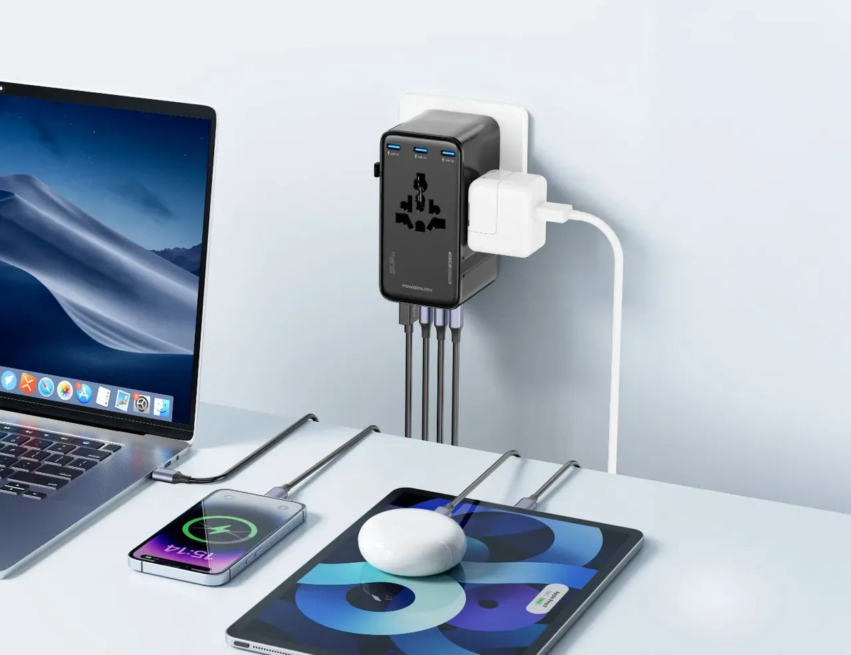 Powerology Spetrova Gan Multi Port Universal Adapter Black – image 2