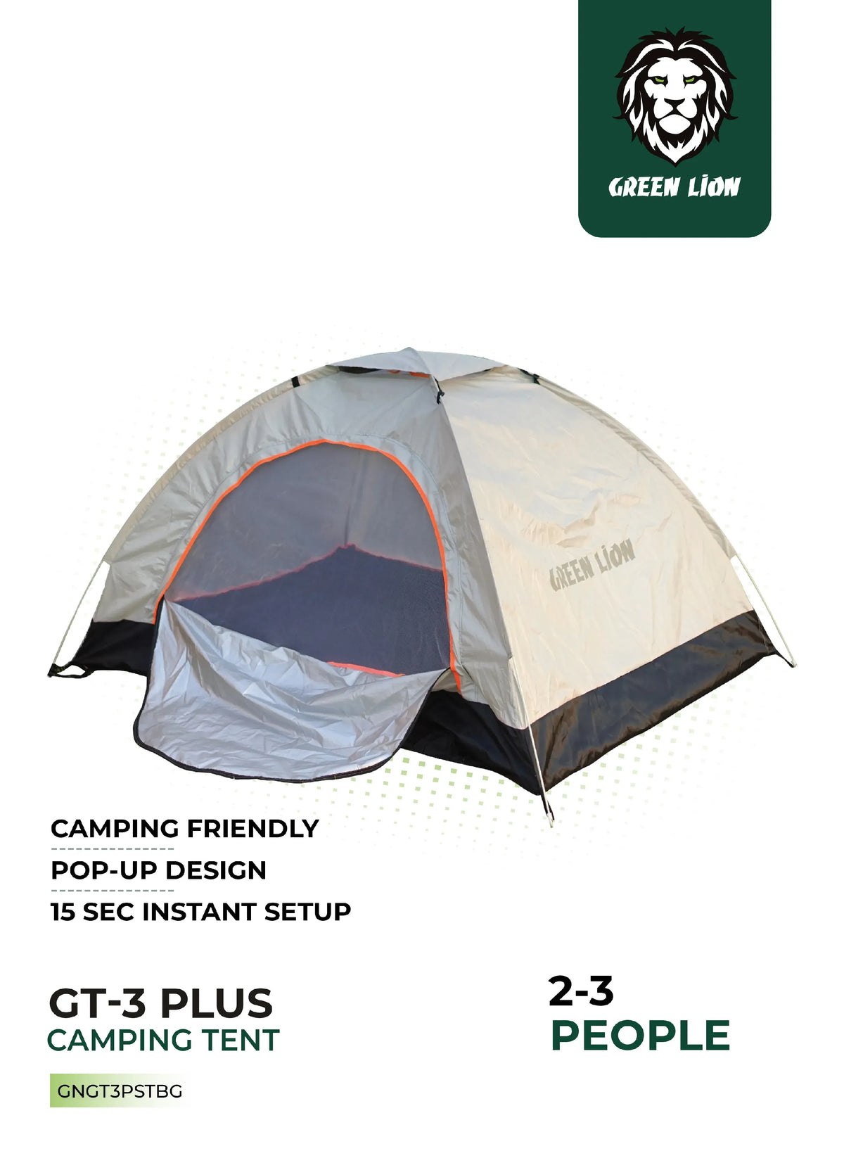 Green Lion Gt3 Plus Camping Tent Beige – image 6