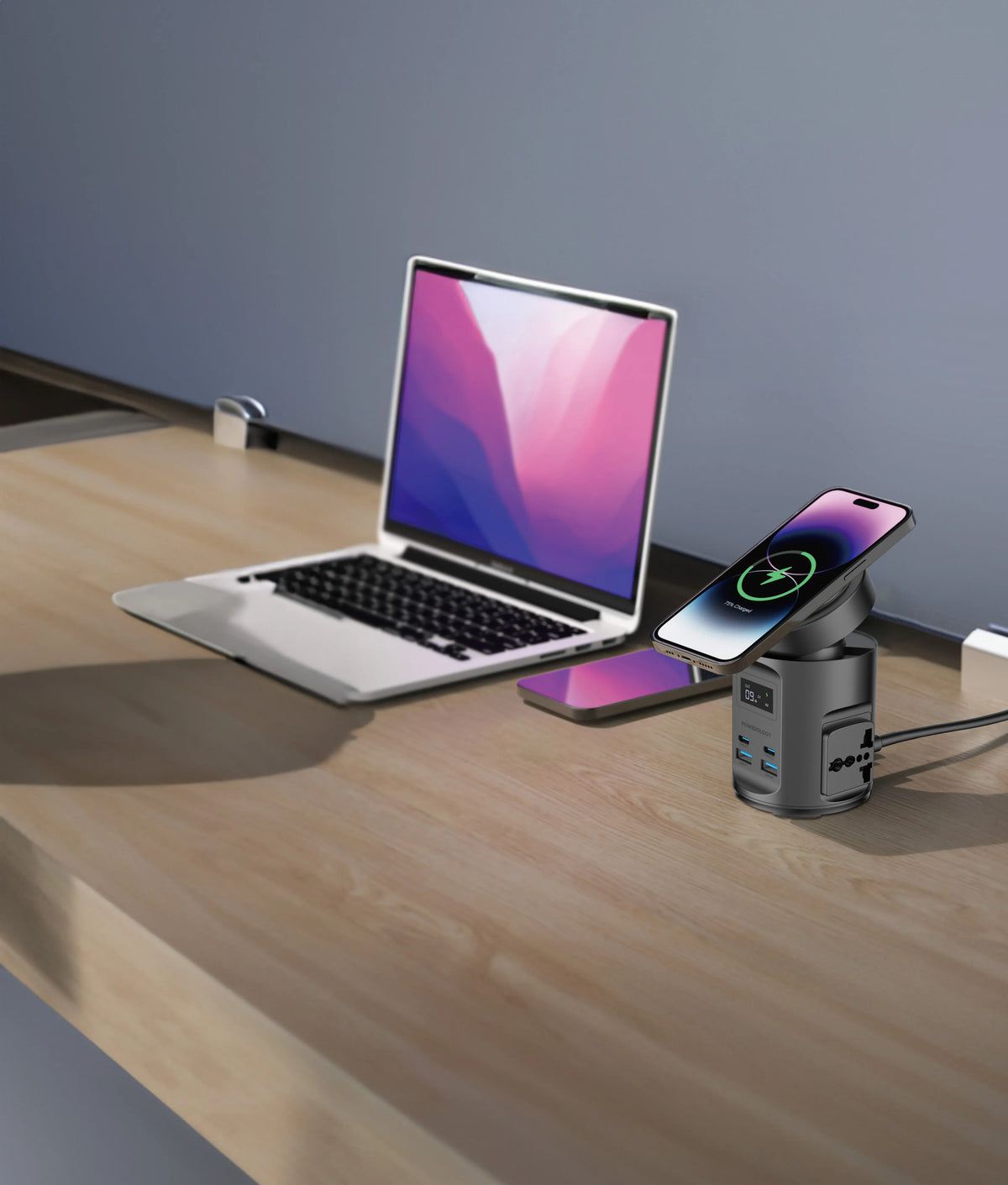 Powerology MagSafe Power Hub USB C Power Delivery and USB A QC 3 0 – image 1