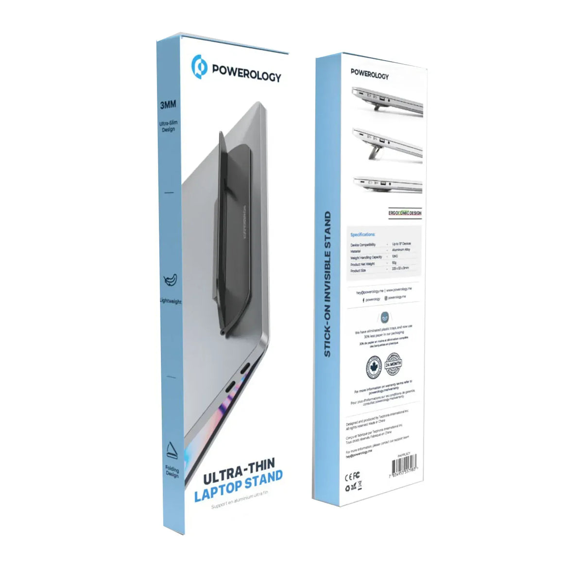 Powerology Ultra Thin Laptop Stand Grey – image 3