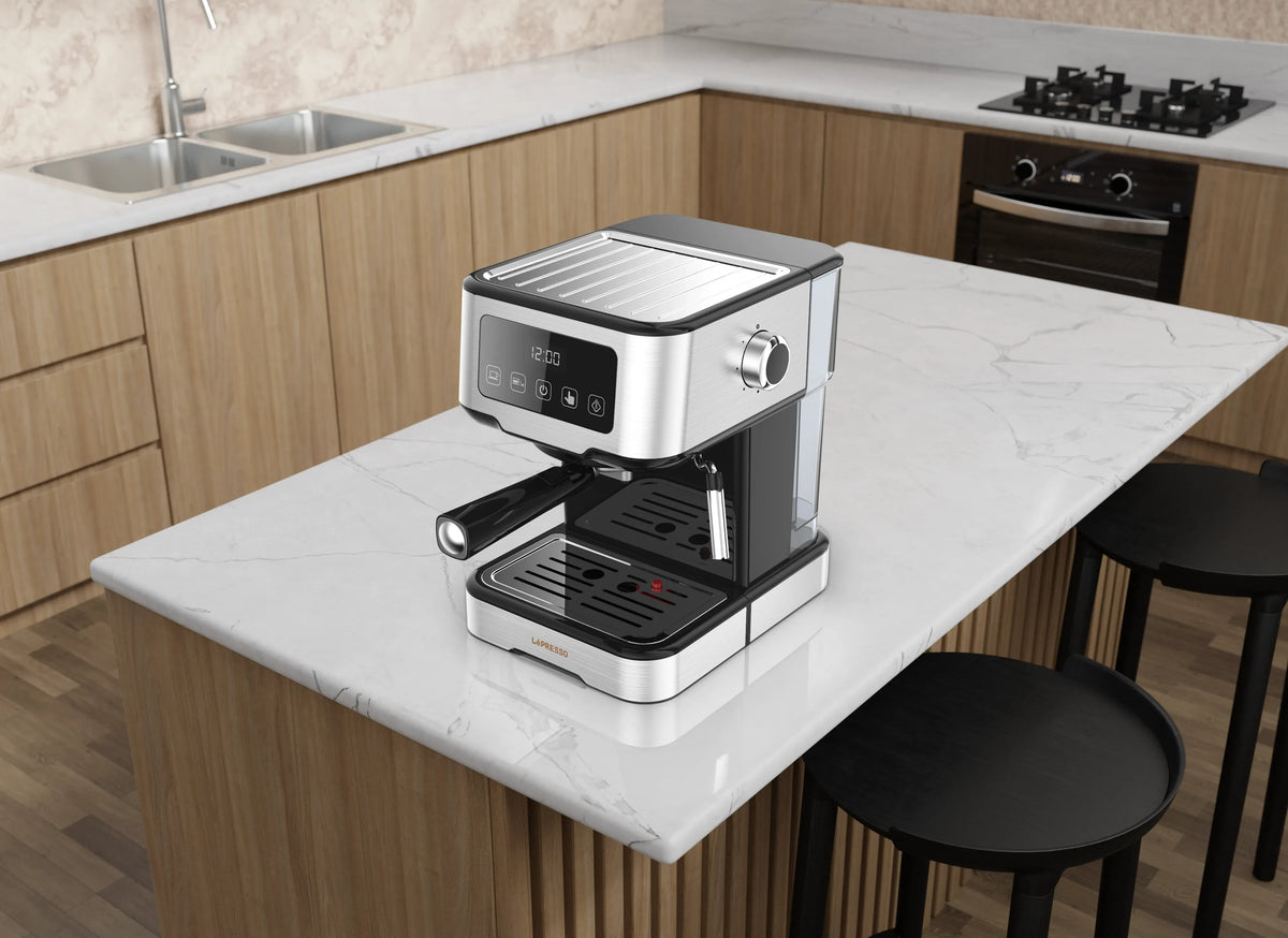 LePresso Dual Drip Barista Espresso Machine with Touch Display Milk Steamer Black – image 4