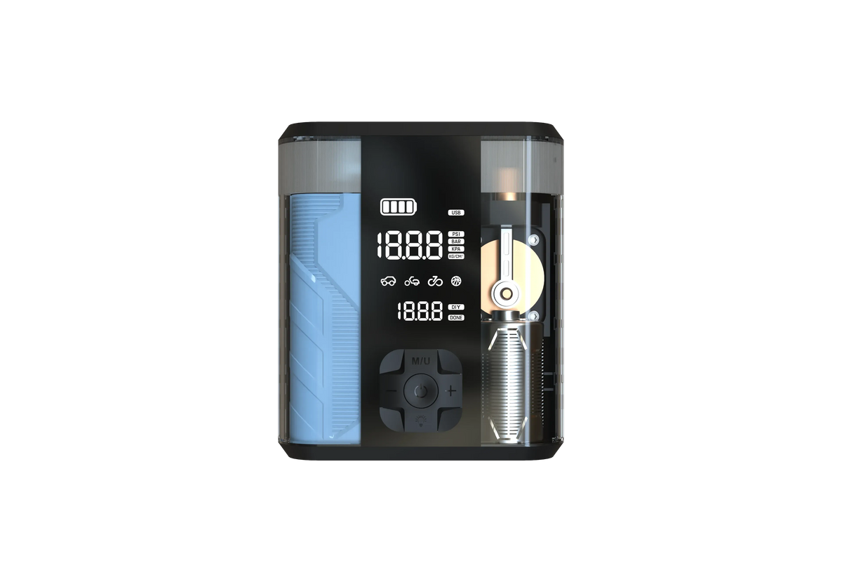 Powerology 8800mAh Jump Start Air Compressor Transparent – image 2
